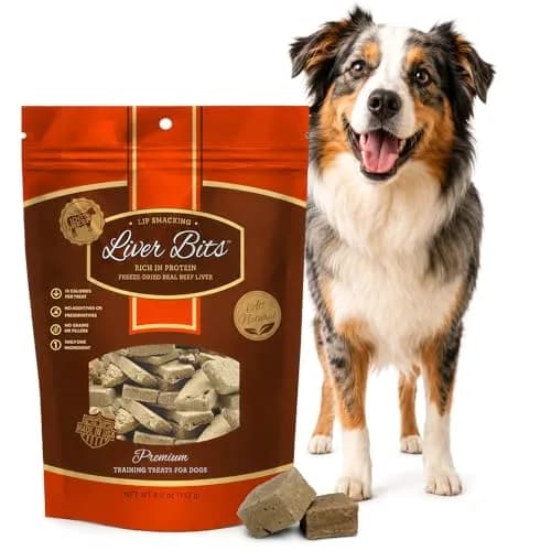 Liver Bits Freeze Dried Dog Treats 60 Count | All Natural Beef Liver, Low Calorie, USA Made thumbnail 1