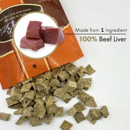 Liver Bits Freeze Dried Dog Treats 60 Count | All Natural Beef Liver, Low Calorie, USA Made thumbnail 2