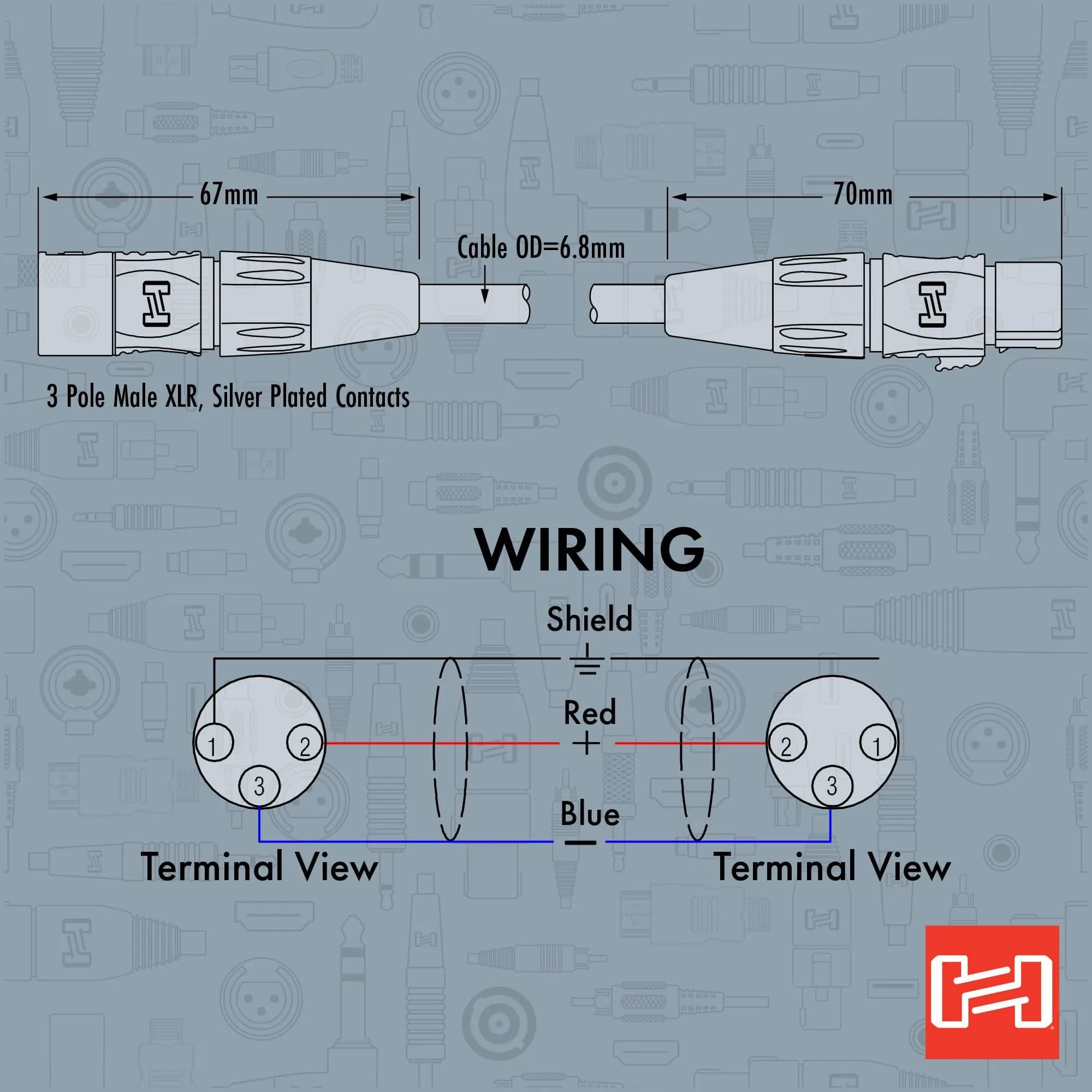 Hosa HMIC-010 Pro Microphone Cable REAN XLR3F to XLR3M 3.05m (10 Feet) | Balanced Audio for Studio & Stage - view 7
