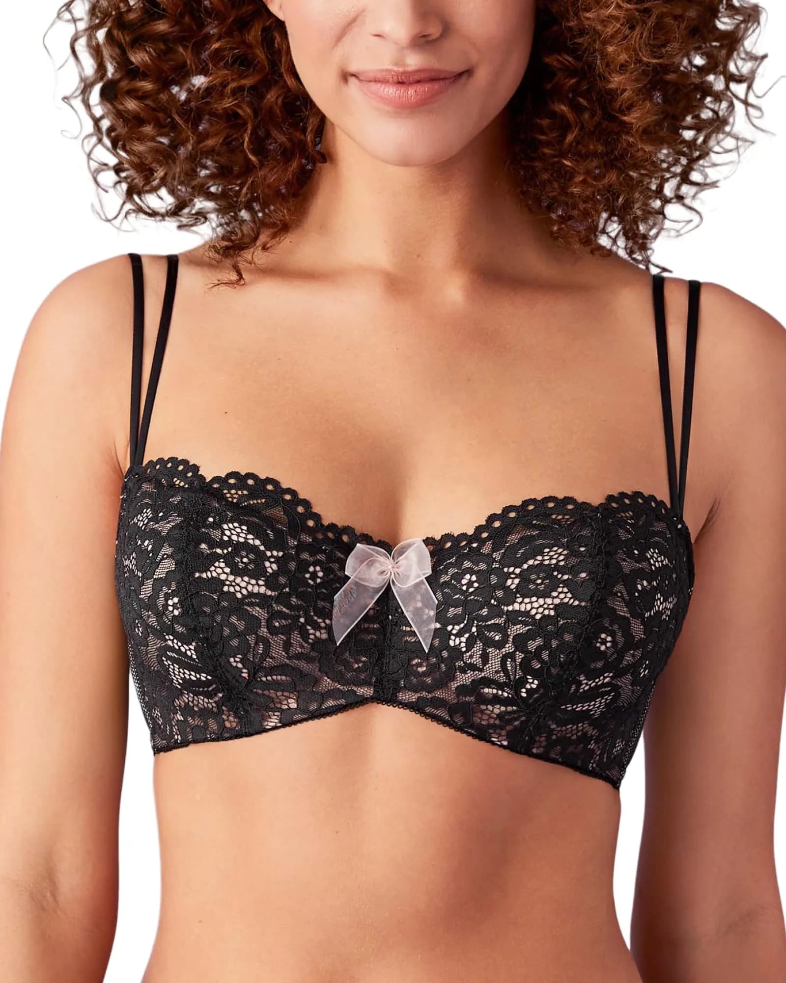 b.tempt'd by Wacoal Women's Ciao Bella Lightly Padded Balconette Underwire Bra, 36C | Feminine floral lace support for daily comfort — 34C