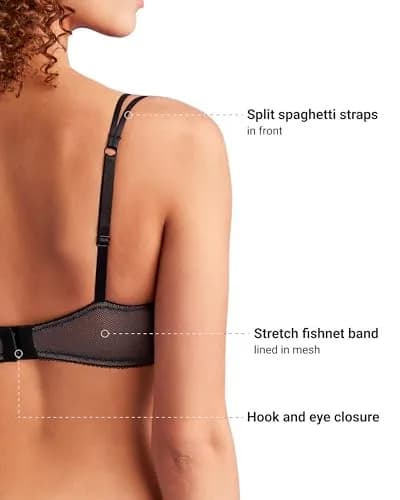 b.tempt'd by Wacoal Women's Ciao Bella Lightly Padded Balconette Underwire Bra, 36C | Feminine floral lace support for daily comfort thumbnail 3