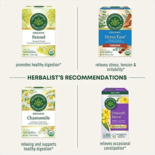 Traditional Medicinals Organic Chamomile Tea 16 Tea Bags | Relieves Occasional Constipation & Relaxation (100-120 chars) thumbnail 6