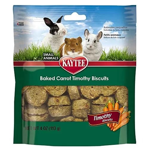 Kaytee Timothy Biscuits Baked Treat for Small Animals, Carrot, 113g (4 oz) | Supports Digestive Health thumbnail 1