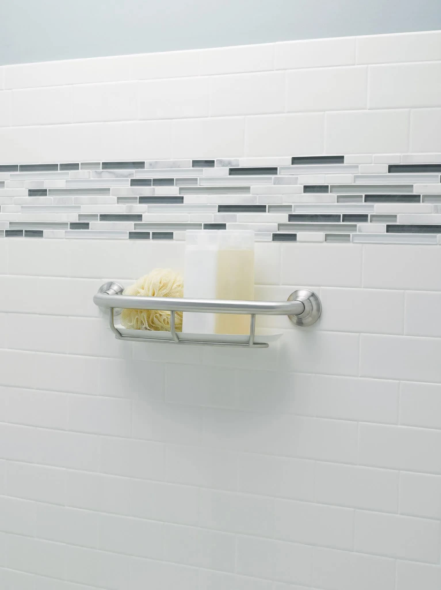 Moen LR2356DBN Bathroom Safety Grab Bar with Shelf 40.64 cm (16 Inch) | ADA Compliant Support - view 7