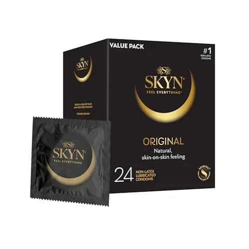 SKYN Original Condoms, 24 Count (Pack of 1) | Latex-Free Polyisoprene Condoms for Enhanced Experience — Original