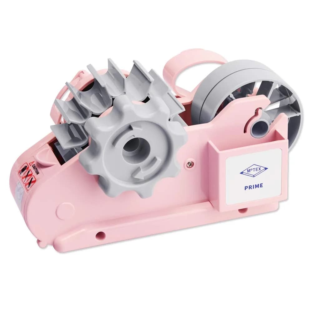 Motex Tape Dispenser Compatible with 3 Inch Core Tapes | Durable, Easy to Use, Pink