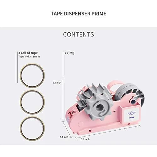 Motex Tape Dispenser Compatible with 3 Inch Core Tapes | Durable, Easy to Use, Pink thumbnail 4