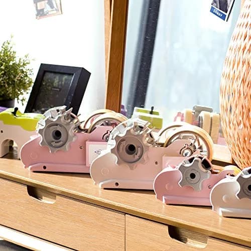 Motex Tape Dispenser Compatible with 3 Inch Core Tapes | Durable, Easy to Use, Pink thumbnail 5