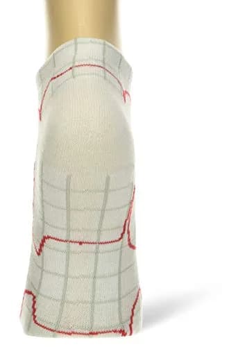 Prestige Medical Heartbeat EKG on White Nurse Ankle Socks | Ankle-Length, Cotton Blend, Unisex Fit thumbnail 2
