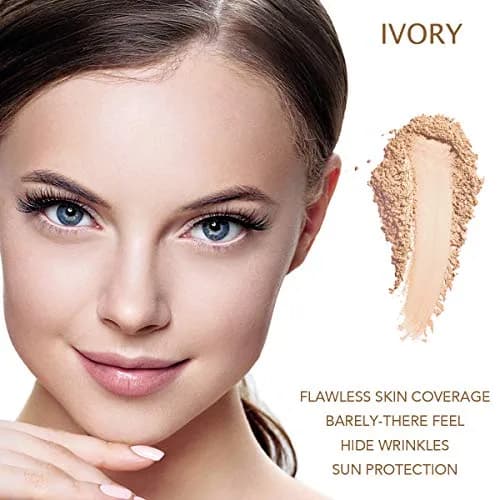 Bellaterra Cosmetics Mineral Powder Foundation Ivory | Matte, Buildable, Sensitive Skin Friendly 9g thumbnail 3
