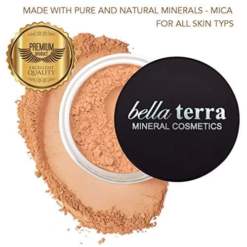 Bellaterra Cosmetics Mineral Powder Foundation Latte | Medium Warm Shade | Buildable Matte Finish 9g thumbnail 2
