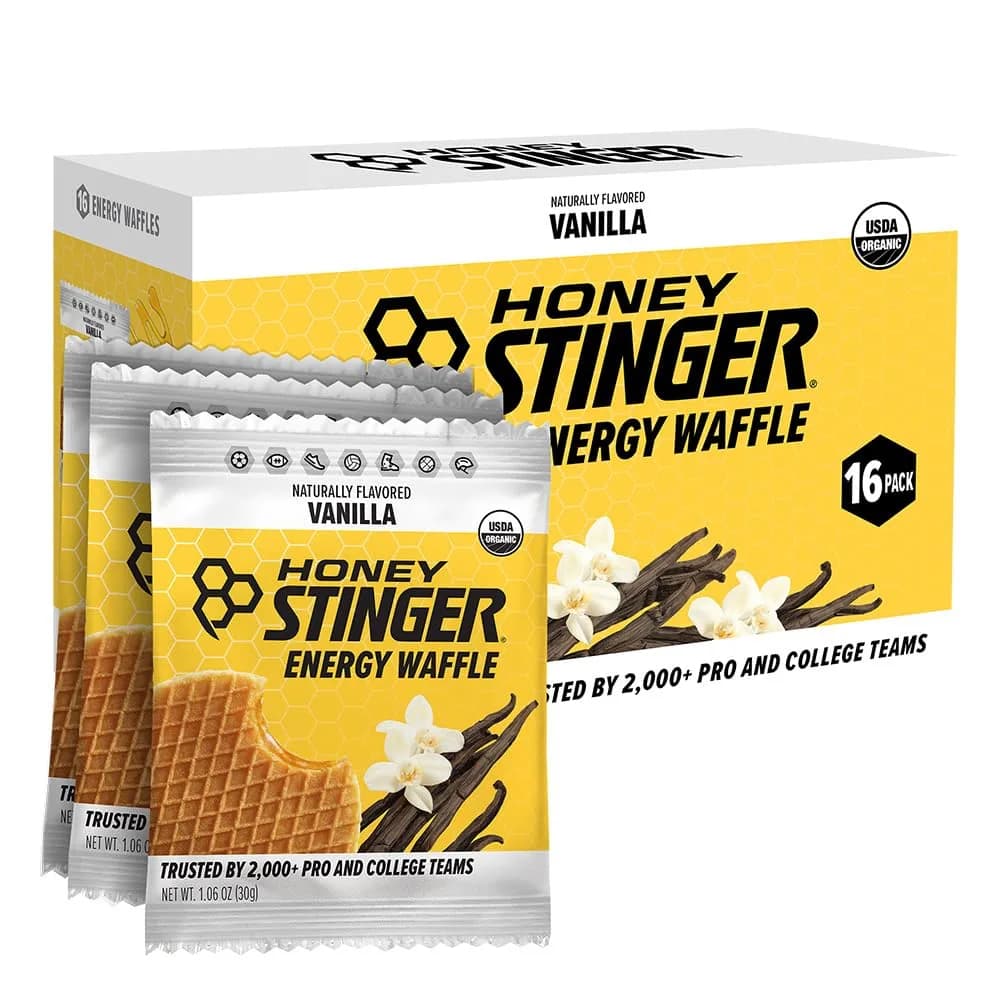 Honey Stinger Organic Vanilla Waffle Energy Stroopwafel 16 Count (16.96 oz) | USDA Organic Energy Snack — Vanilla