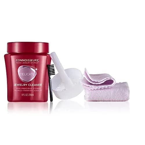 Connoisseurs All-Purpose Jewelry Cleaning Kit with Delicate Cleaner & Polishing Cloths | 237ml (8 Fl Oz) thumbnail 1