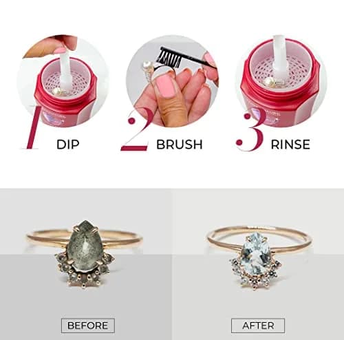 Connoisseurs All-Purpose Jewelry Cleaning Kit with Delicate Cleaner & Polishing Cloths | 237ml (8 Fl Oz) thumbnail 7