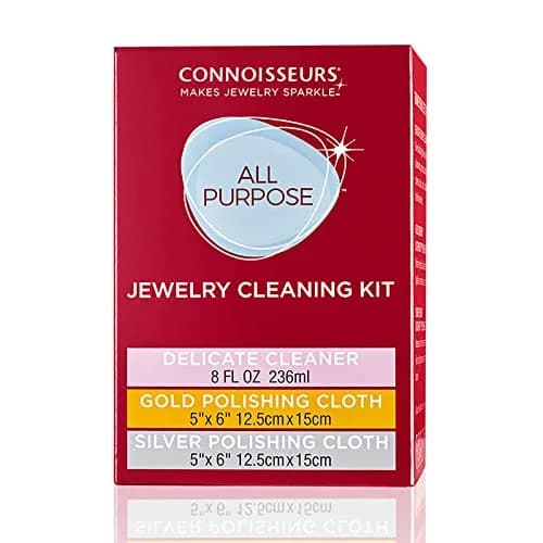 Connoisseurs All-Purpose Jewelry Cleaning Kit with Delicate Cleaner & Polishing Cloths | 237ml (8 Fl Oz) thumbnail 8