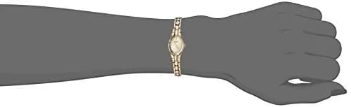 Armitron Women's Gold-Tone Oval Crystal Bracelet Watch 18mm (0.71in) | Japanese Quartz Movement thumbnail 4