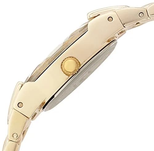 Armitron Women's Gold-Tone Oval Crystal Bracelet Watch 18mm (0.71in) | Japanese Quartz Movement thumbnail 3