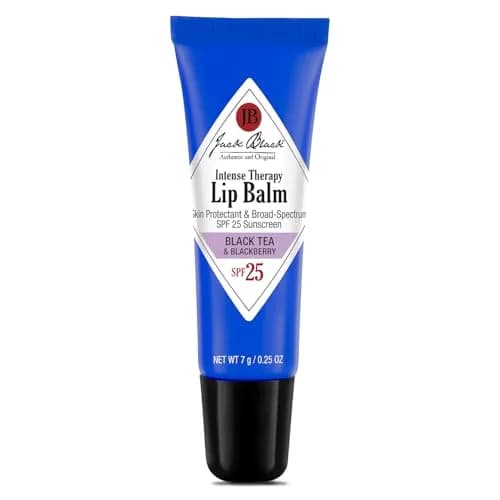 Jack Black Intense Therapy Lip Balm SPF 25 Grapefruit & Ginger 7g (0.25 Oz) | Broad-Spectrum Sun Protection — Black Tea & Blackberry / 0.25 Ounce