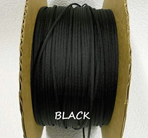 Techflex PTN0.50BK25 Flexo PET General Purpose 1/2-inch Braided Cable Sleeve, Black - 25 Foot | 7.62 m (25 ft) Black Braided Cable Sleeve thumbnail 1