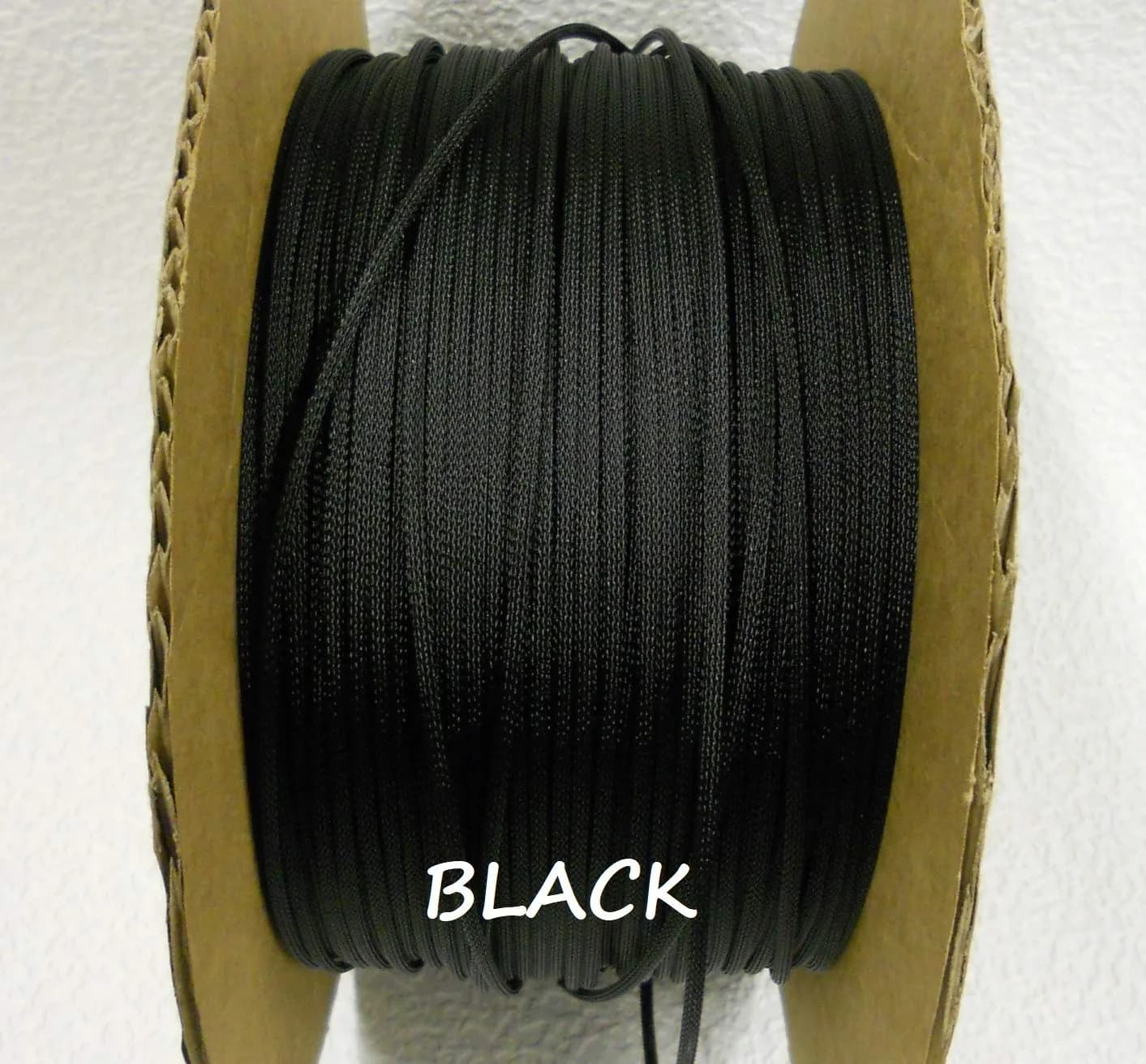 Techflex PTN0.50BK25 Flexo PET General Purpose 1/2-inch Braided Cable Sleeve, Black - 25 Foot | 7.62 m (25 ft) Black Braided Cable Sleeve — Black