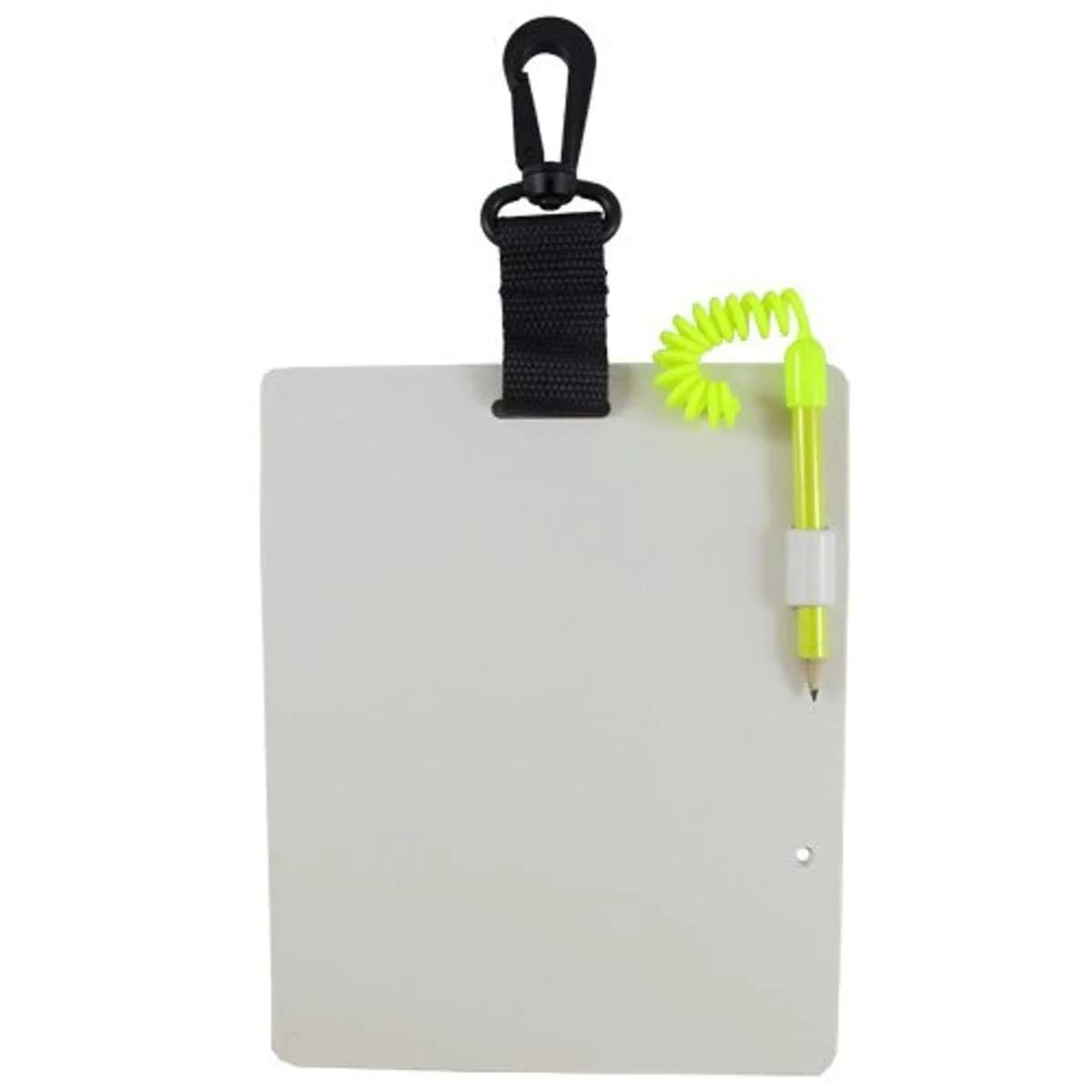 Scuba Choice Diving Writing Slate with Pencil, Large 7-1/4" x 5-7/8" Underwater Notepad, Replaceable Pencil Safety Leash & Clip for Scuba, Snorkeling, Dive Gear, Navigation and Notes | Water Sports Accessory
