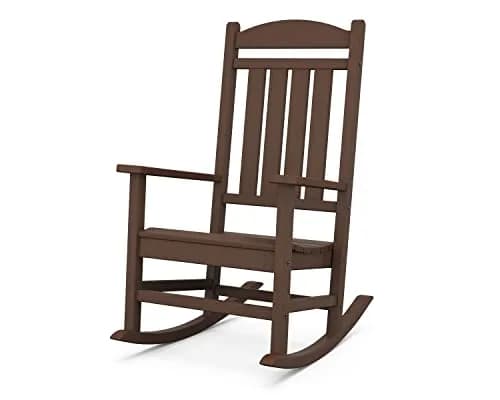 Polywood Presidential Rocking Chair in Mahogany | Durable Outdoor Furniture (70-120 chars) thumbnail 1