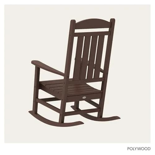 Polywood Presidential Rocking Chair in Mahogany | Durable Outdoor Furniture (70-120 chars) thumbnail 4