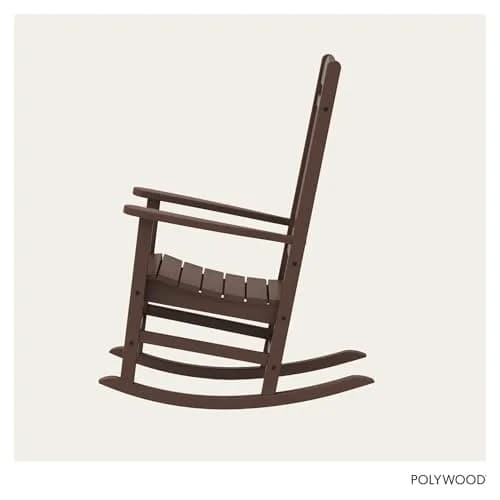 Polywood Presidential Rocking Chair in Mahogany | Durable Outdoor Furniture (70-120 chars) thumbnail 5
