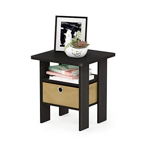 Furinno ANDREY Square Side Table 15.5 in (39.4 cm) | Space Saving, Modern Design, Durable Composite Wood thumbnail 1