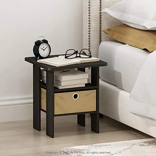 Furinno ANDREY Square Side Table 15.5 in (39.4 cm) | Space Saving, Modern Design, Durable Composite Wood thumbnail 4