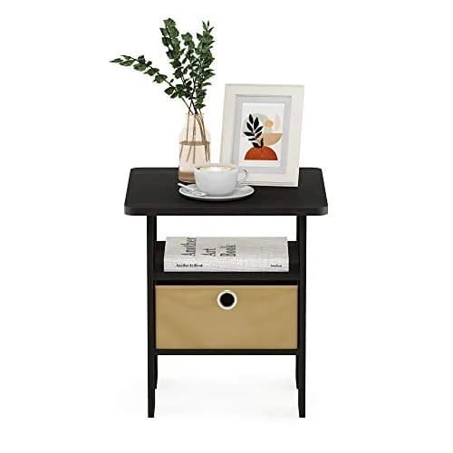 Furinno ANDREY Square Side Table 15.5 in (39.4 cm) | Space Saving, Modern Design, Durable Composite Wood thumbnail 6