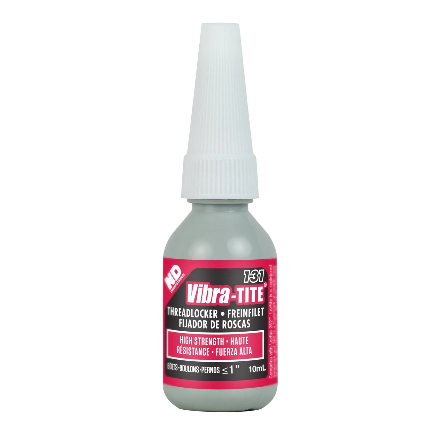 Vibra-TITE 13110 131 Permanent Strength Anaerobic Threadlocker 10ml Bottle, Red | Medium-High Strength Locking for Automotive & Industrial Use — Red