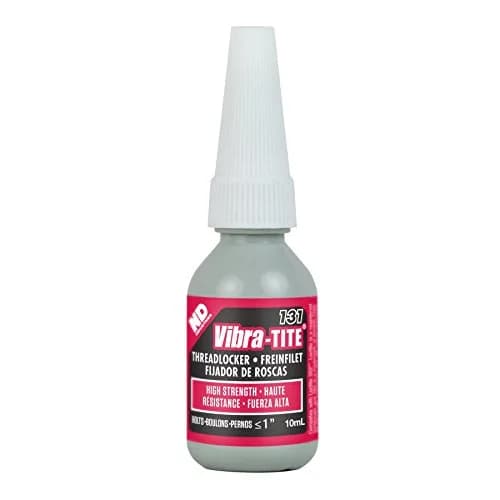 Vibra-TITE 13110 131 Permanent Strength Anaerobic Threadlocker 10ml Bottle, Red | Medium-High Strength Locking for Automotive & Industrial Use thumbnail 1