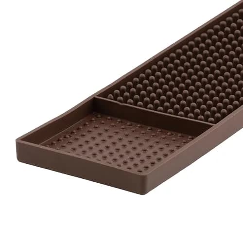 Winco 27" Brown Commercial Bar Mat | Anti-Fatigue Rubber Mat for Bars & Kitchens thumbnail 2