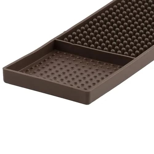 Winco 27" Brown Commercial Bar Mat | Anti-Fatigue Rubber Mat for Bars & Kitchens thumbnail 3