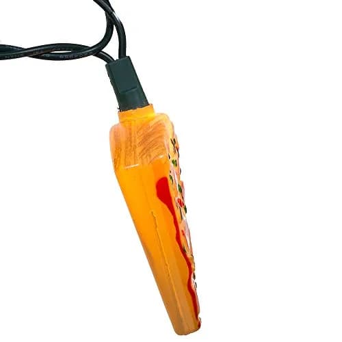 Kurt S. Adler Indoor/Outdoor 10-Light Pizza Light Set | Fun Novelty Party Decor (11.5ft, Multicolor) thumbnail 5