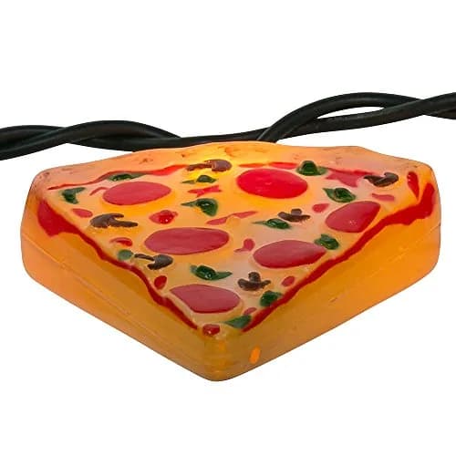 Kurt S. Adler Indoor/Outdoor 10-Light Pizza Light Set | Fun Novelty Party Decor (11.5ft, Multicolor) thumbnail 8