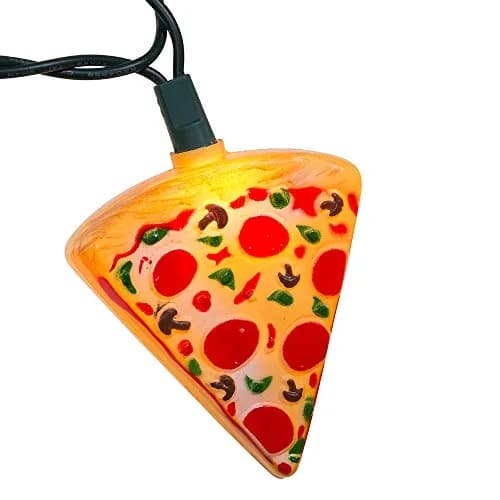 Kurt S. Adler Indoor/Outdoor 10-Light Pizza Light Set | Fun Novelty Party Decor (11.5ft, Multicolor) thumbnail 3