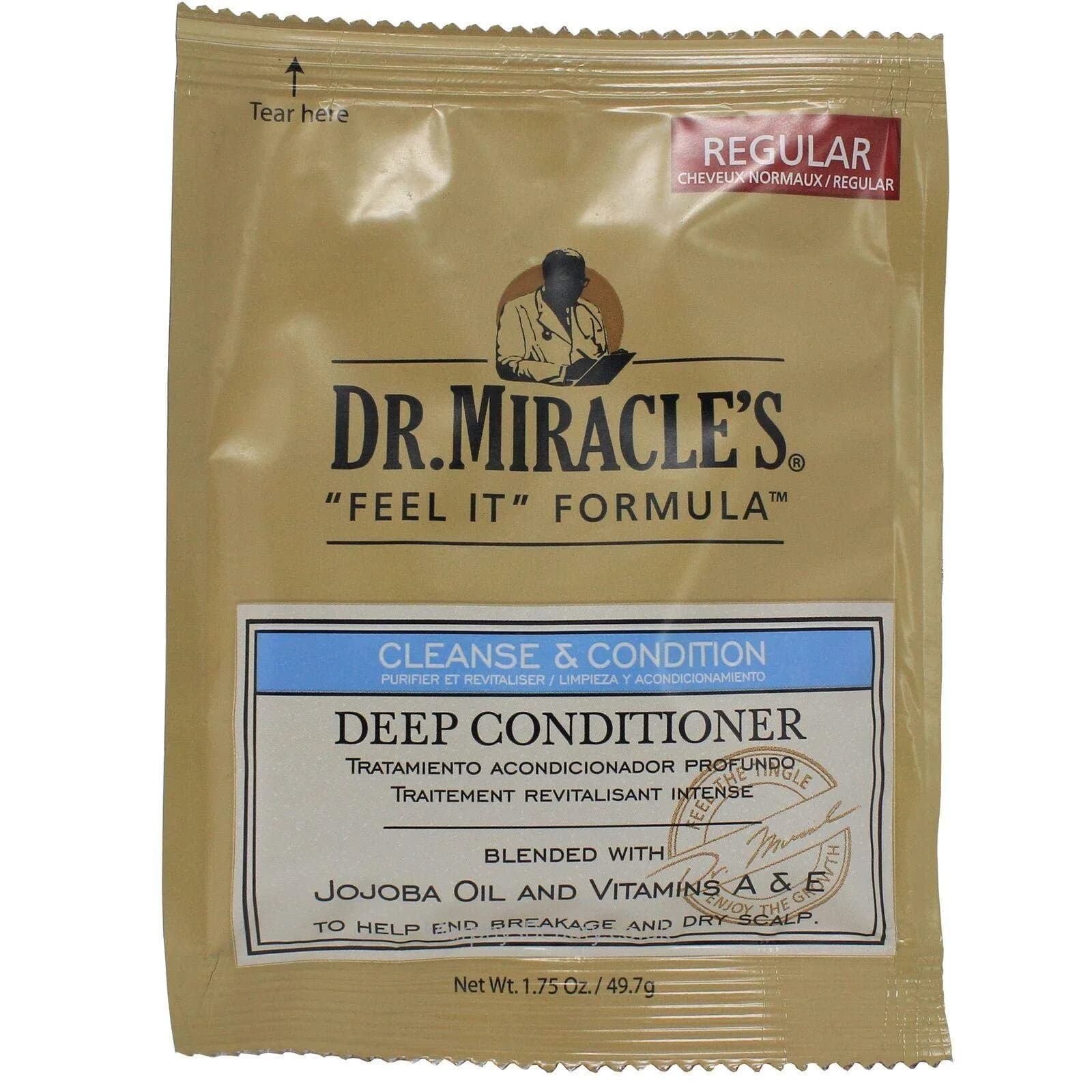Dr. Miracle's Feel It Formula Deep Conditioner 1.75 oz | Aquatic scent, All hair types, Pack of 12 — 1.75 Ounce