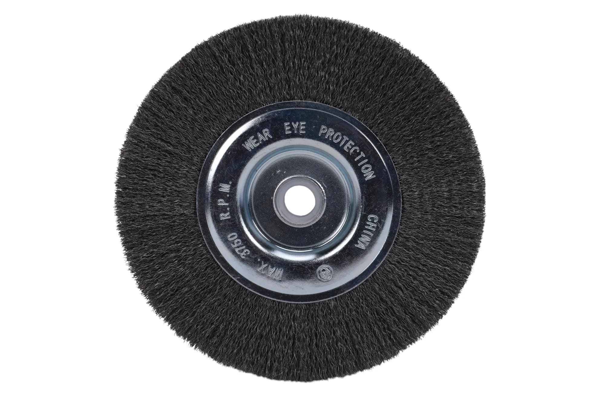 Century Drill & Tool 76863 Bench Grinder Wire Wheel, 6" Fine & Crimped | Rust-Resistant Carbon Steel Wire