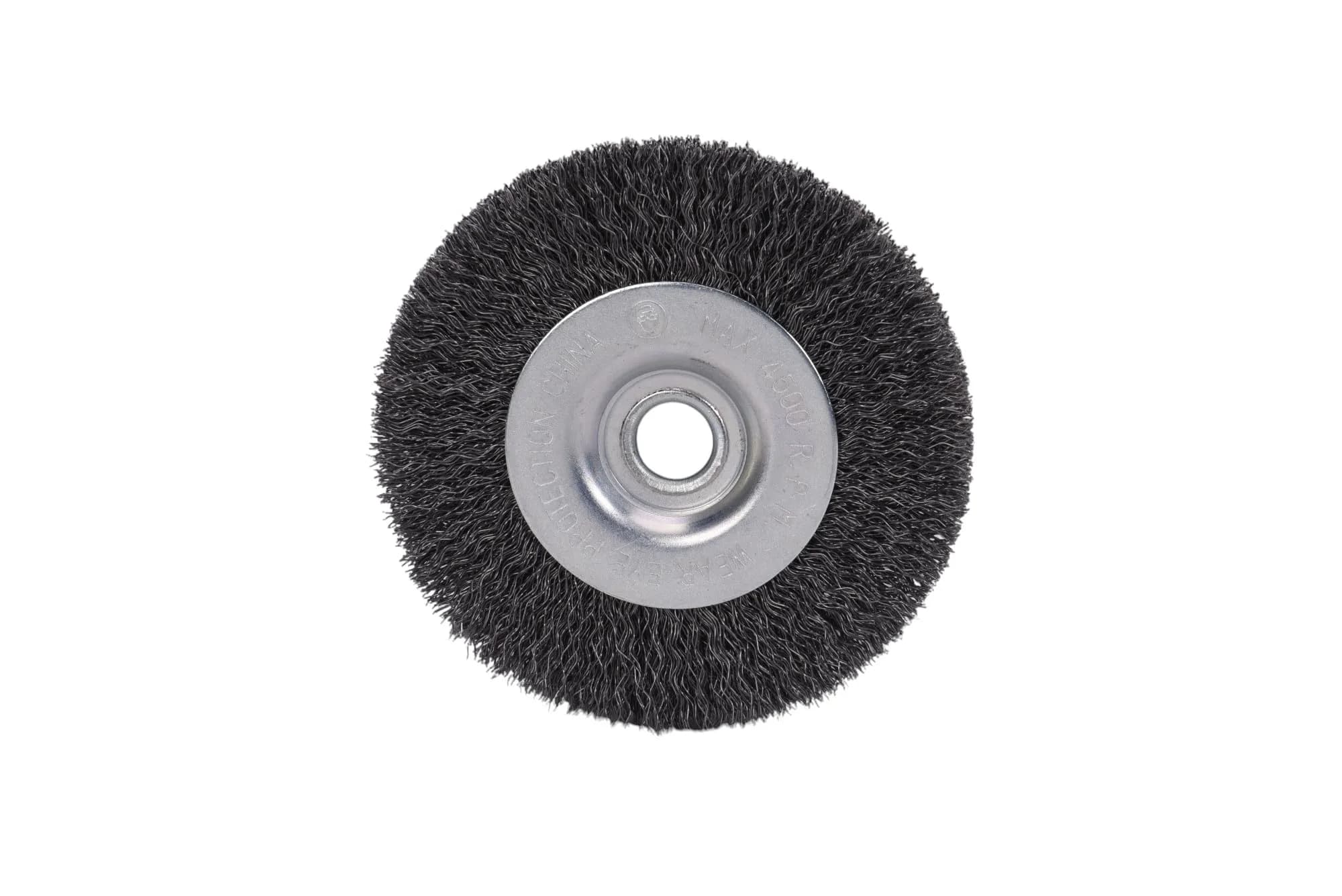 Century Drill & Tool 76841 Bench Grinder Wire Wheel, 4" Coarse & Crimped | Metal Cleaning & Rust Removal