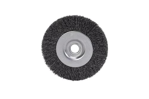 Century Drill & Tool 76841 Bench Grinder Wire Wheel, 4" Coarse & Crimped | Metal Cleaning & Rust Removal thumbnail 1