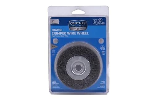 Century Drill & Tool 76841 Bench Grinder Wire Wheel, 4" Coarse & Crimped | Metal Cleaning & Rust Removal thumbnail 5