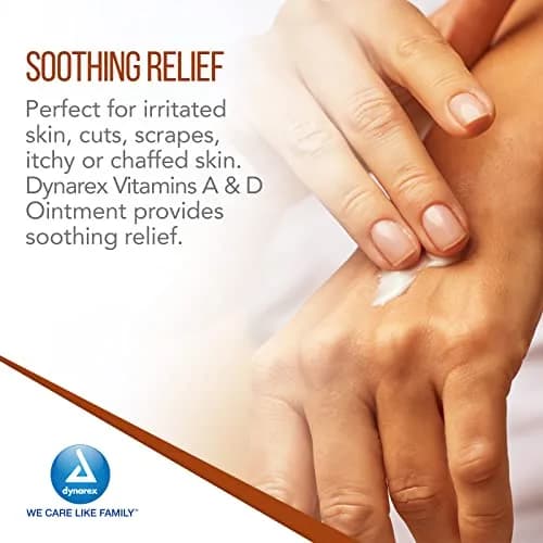 Dynarex Vitamins A & D Ointment 118ml (4 oz) | Skin Protectant for Diaper Rash, Dry Skin & Tattoos thumbnail 5