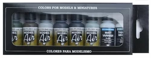 Vallejo Model Air RLM II Set Watercolor Paint 17ml (0.57 Fl Oz) | Luftwaffe Colors 1941/End-war Set thumbnail 1