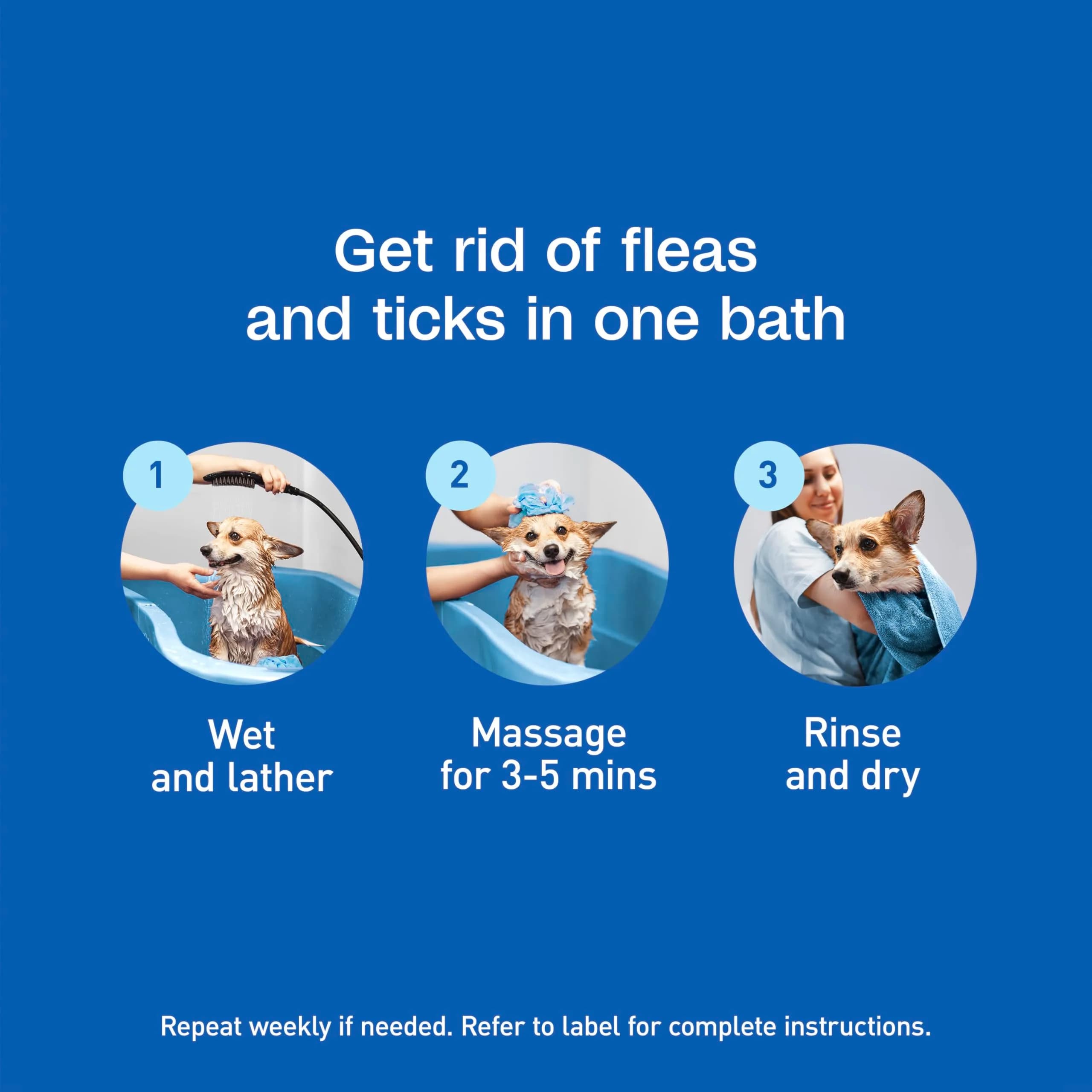 ADAMS Plus Flea & Tick Shampoo with Precor for Dogs, Cats, Puppies & Kittens 3.78 L (1 Gallon) | Kills Fleas, Ticks, Flea Eggs & Lice - view 9