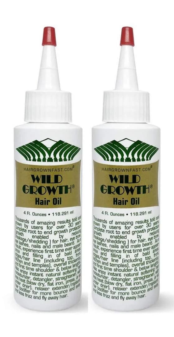 Wild Growth Hair Oil 236ml (8 Fl Oz) Pack of 2 | Promotes Natural Hair Growth — Clear