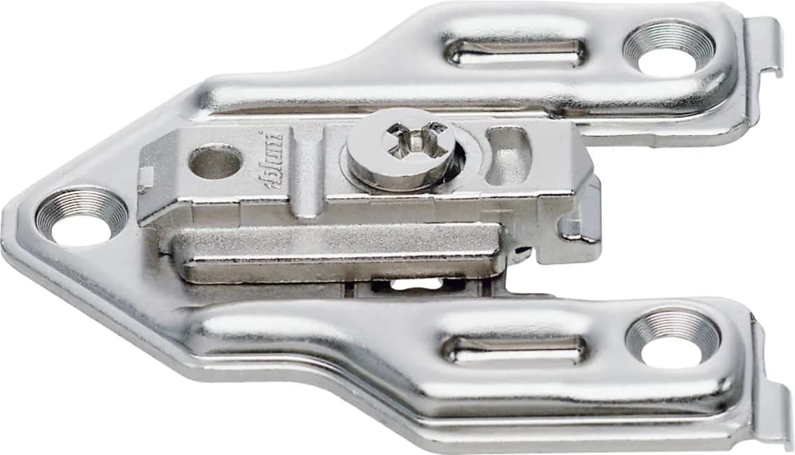Blum CLIP Top Face Frame Mounting Plate 175H6000 Nickel | Height Adjustment +/- 2mm — Nickel