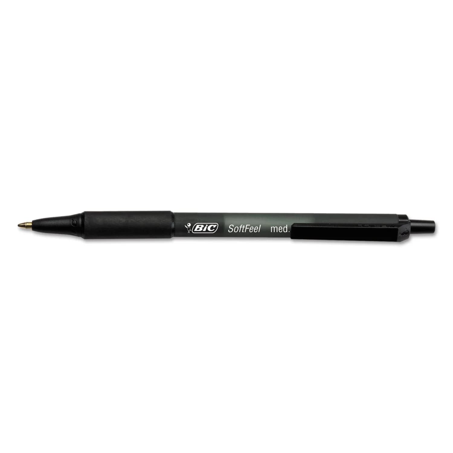 BIC Soft Feel Retractable Ballpoint Pen, Black Ink, 1mm | Ultimate Comfort & Precision (70-120 chars)