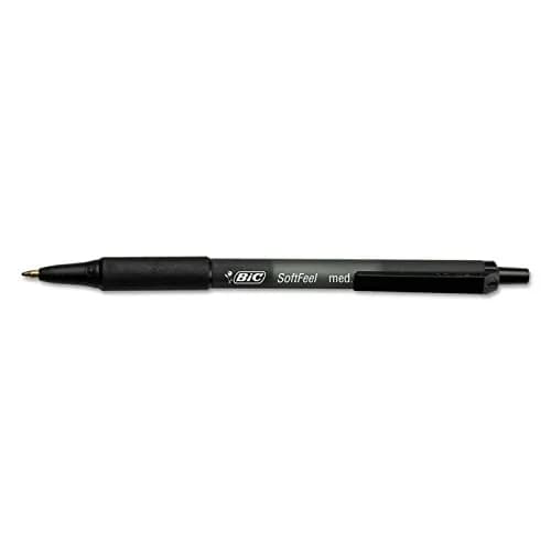 BIC Soft Feel Retractable Ballpoint Pen, Black Ink, 1mm | Ultimate Comfort & Precision (70-120 chars) thumbnail 1